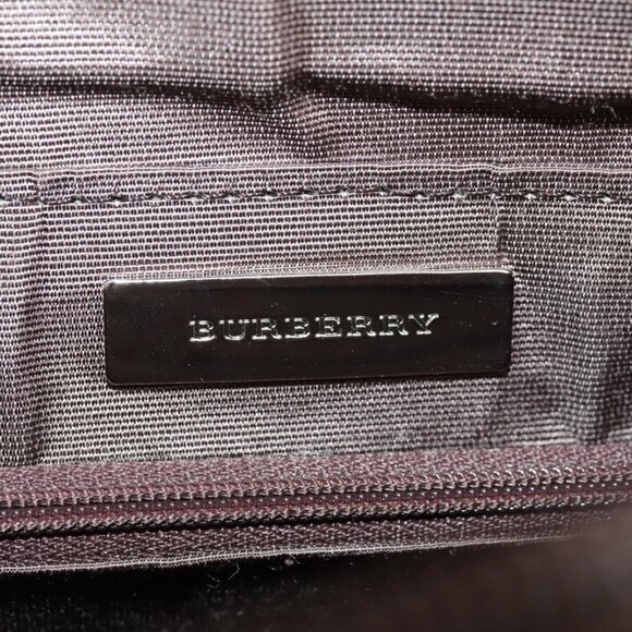 BURBERRY Nova Check Hand Bag Canvas Leather Beige Auth 101313 - Picture 13 of 16